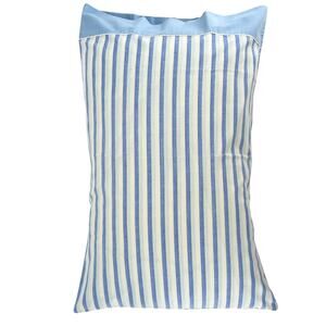 70s blue striped pillowcase Dantrel by Dan River 1970s vintage